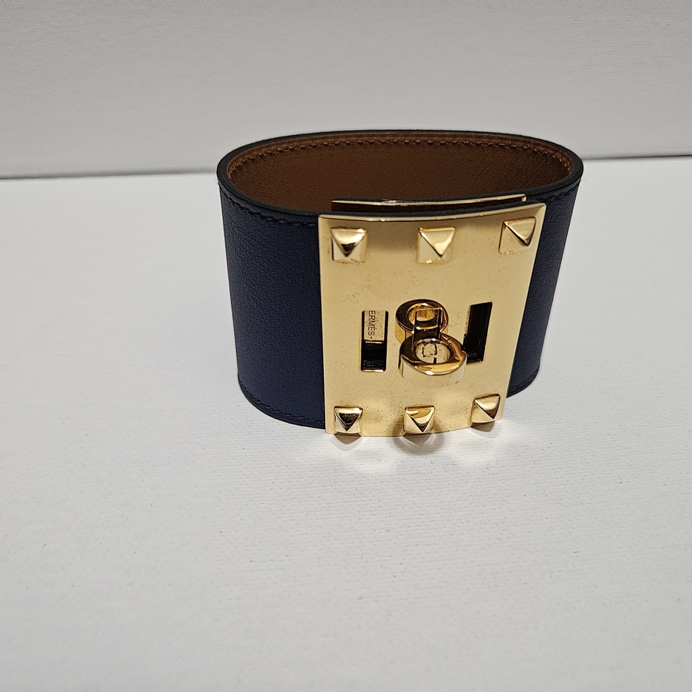 Elegant Navy and Gold Women's Cuff Bracelet